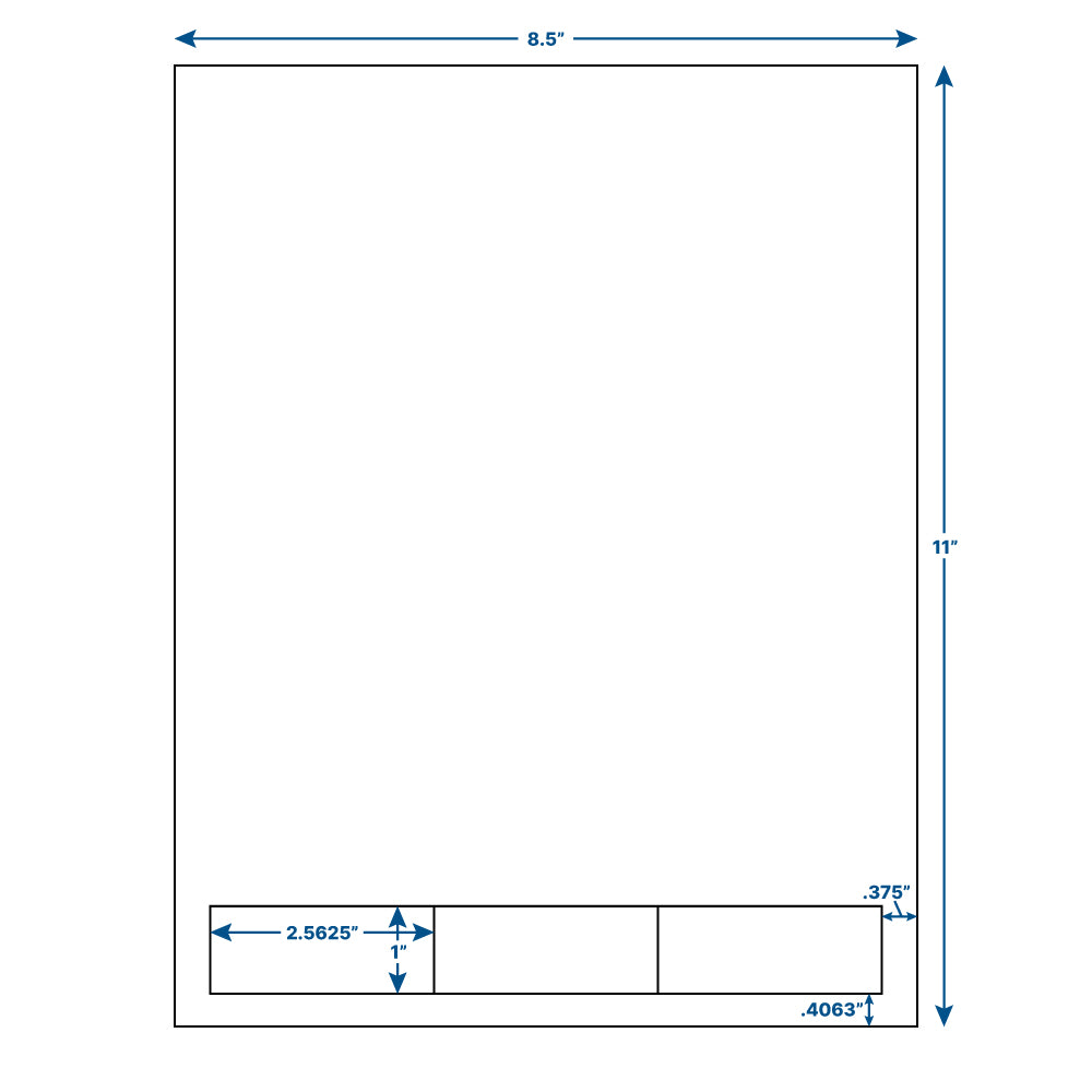 2.5625" x 1" Integrated Labels
