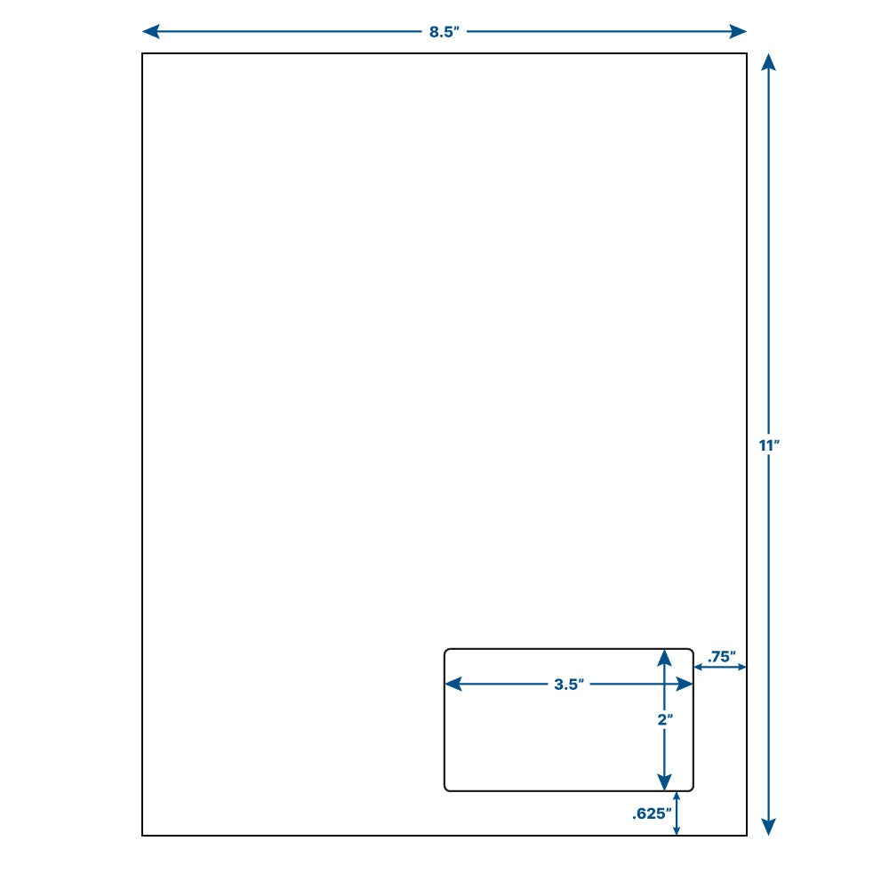 3.5" x 2" Integrated Labels (Bottom Right)