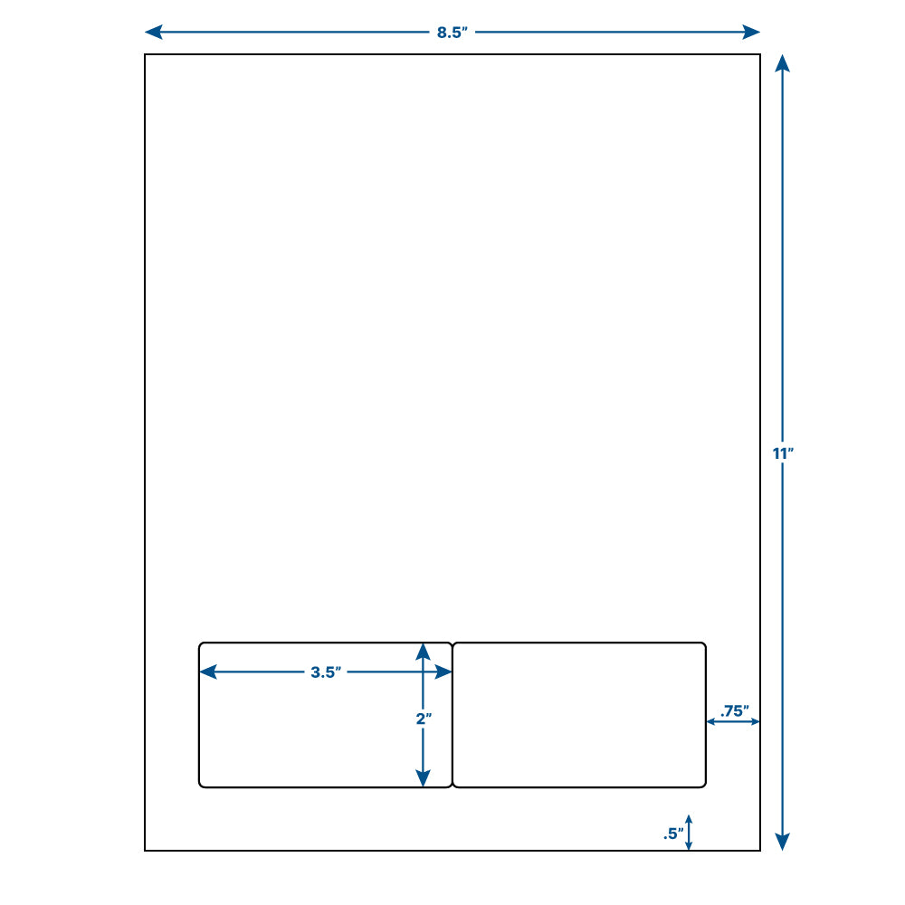3.5" x 2" Integrated Labels (Bottom)