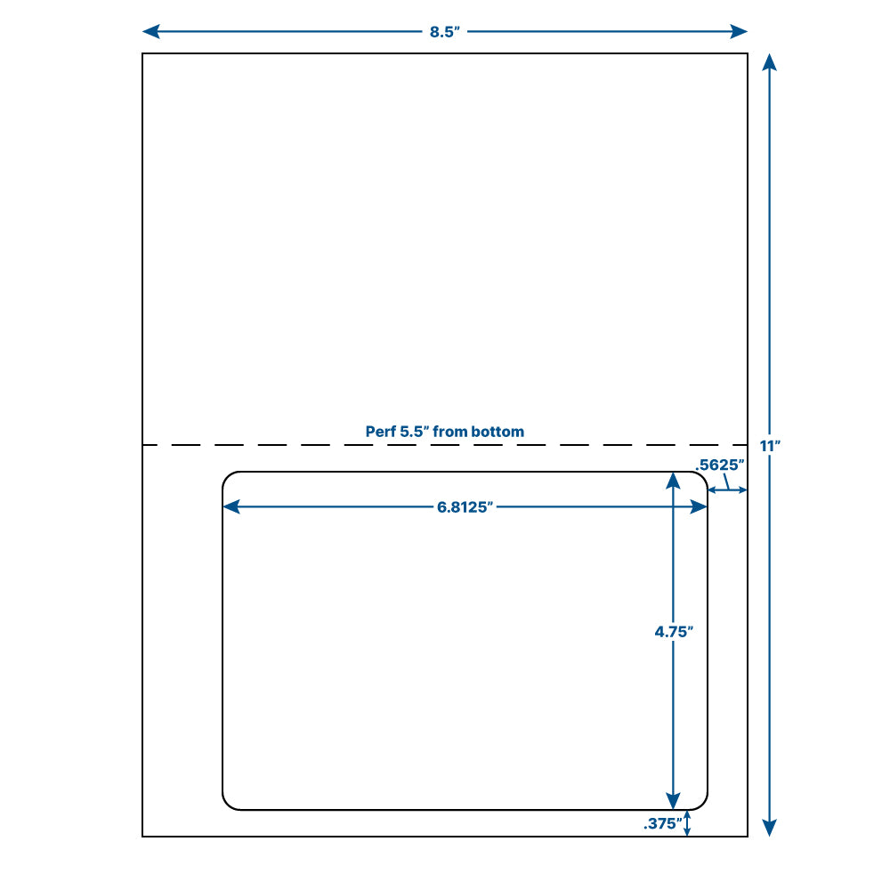 6.8125" x 4.75" Integrated Labels
