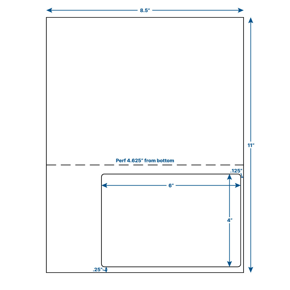 6" x 4" Integrated Labels (Bottom Right)